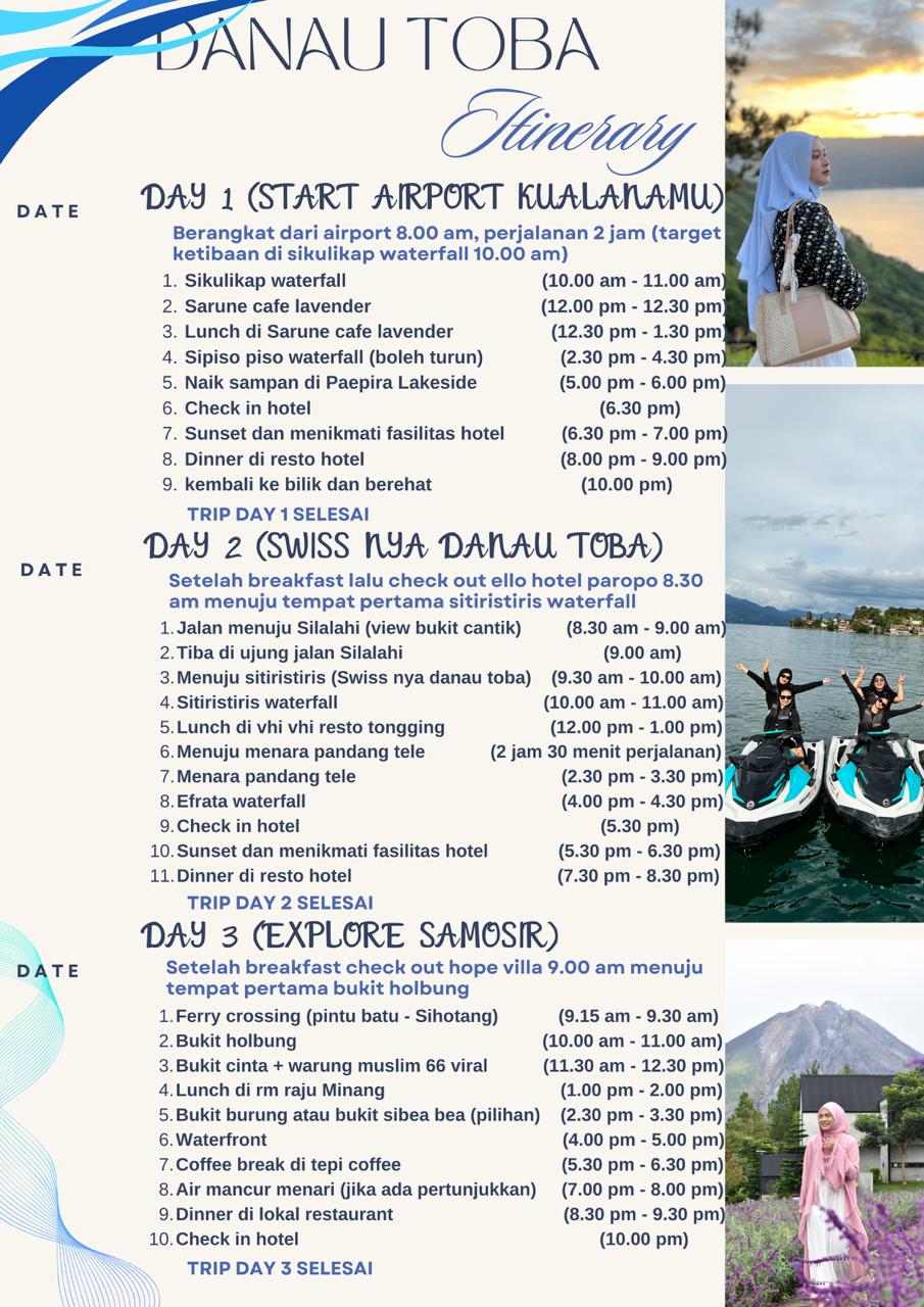 Itinerary Danau Toba Page 1
