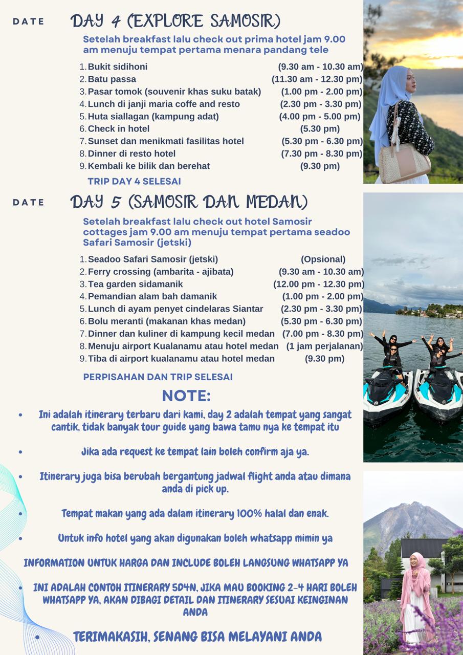 Itinerary Danau Toba Page 2