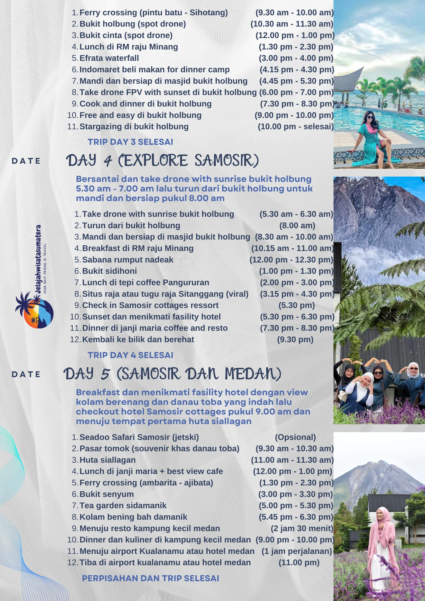 Itinerary Danau Toba Page 2